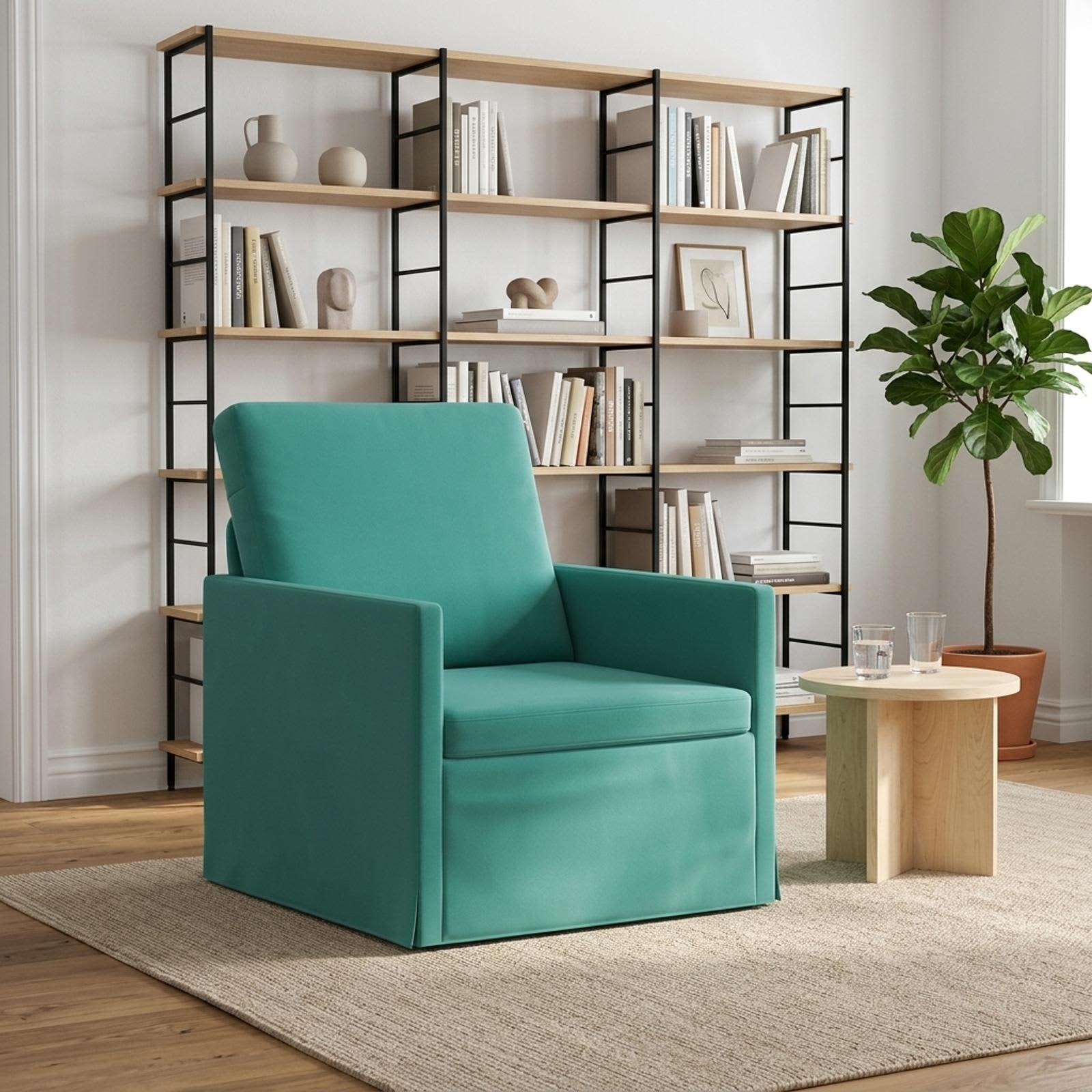 Fauteuil Turquoise 70 x 81 x 82 cm fluweel