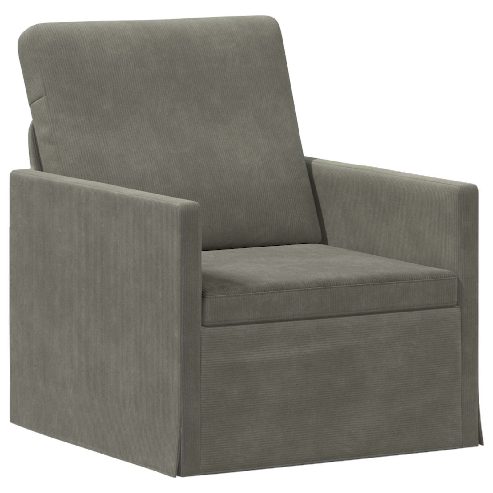 Fauteuil Lichtgrijs 70 x 81 x 82 cm Katoen Stof
