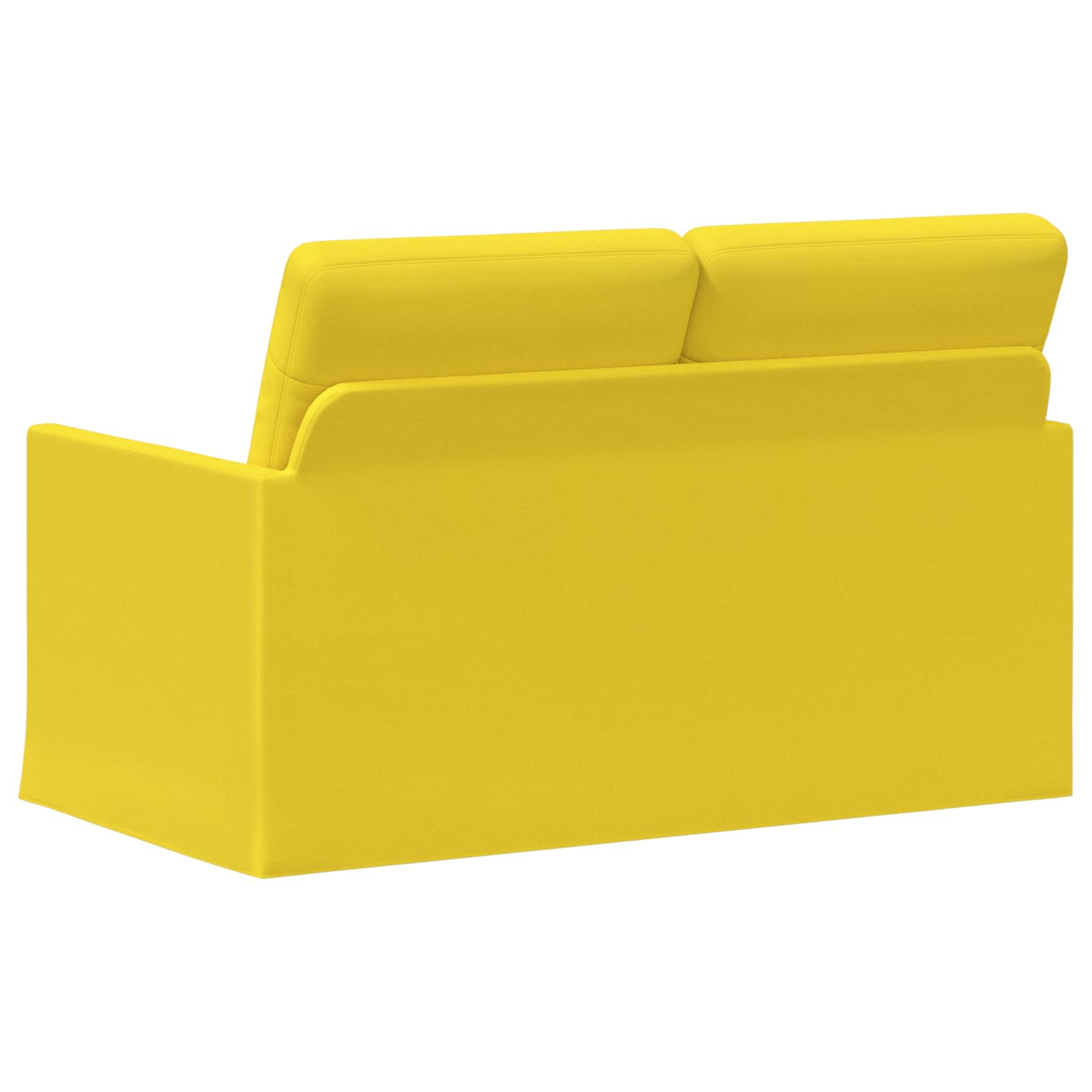 2-zits bank Lichtgeel 130 x 81 x 82 cm Stof