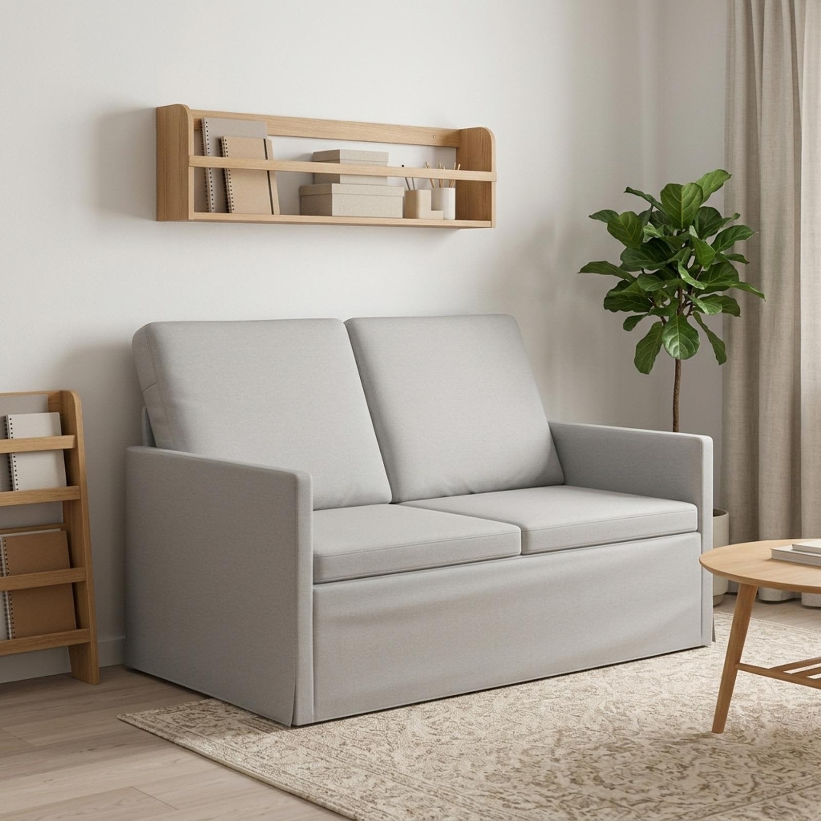 2-zits bank Wolkengrijs 130 x 81 x 82 cm Stof