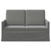 2-zits bank Donkergrijs 130 x 81 x 82 cm fluweel