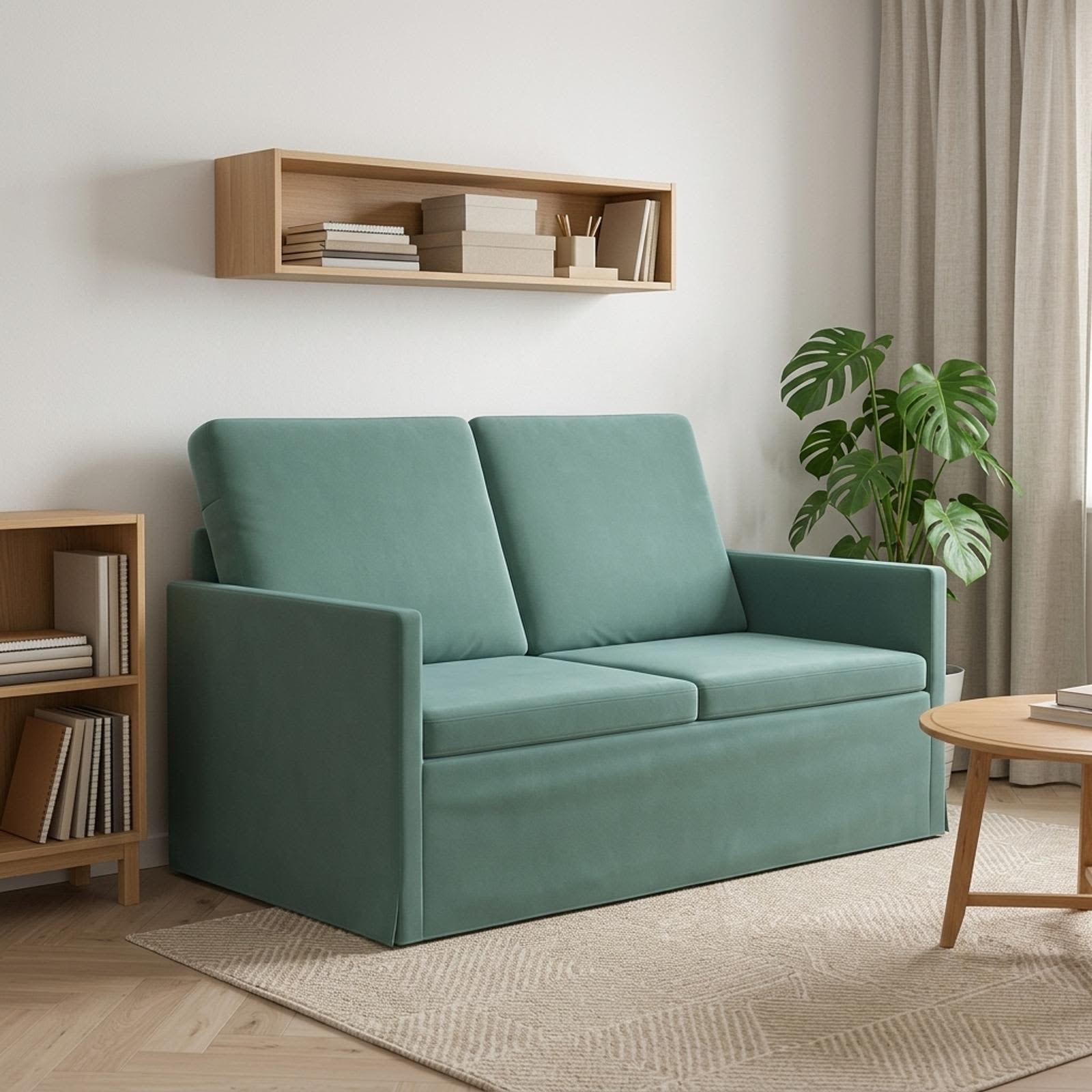 2-zits bank Zeegroen 130 x 81 x 82 cm fluweel