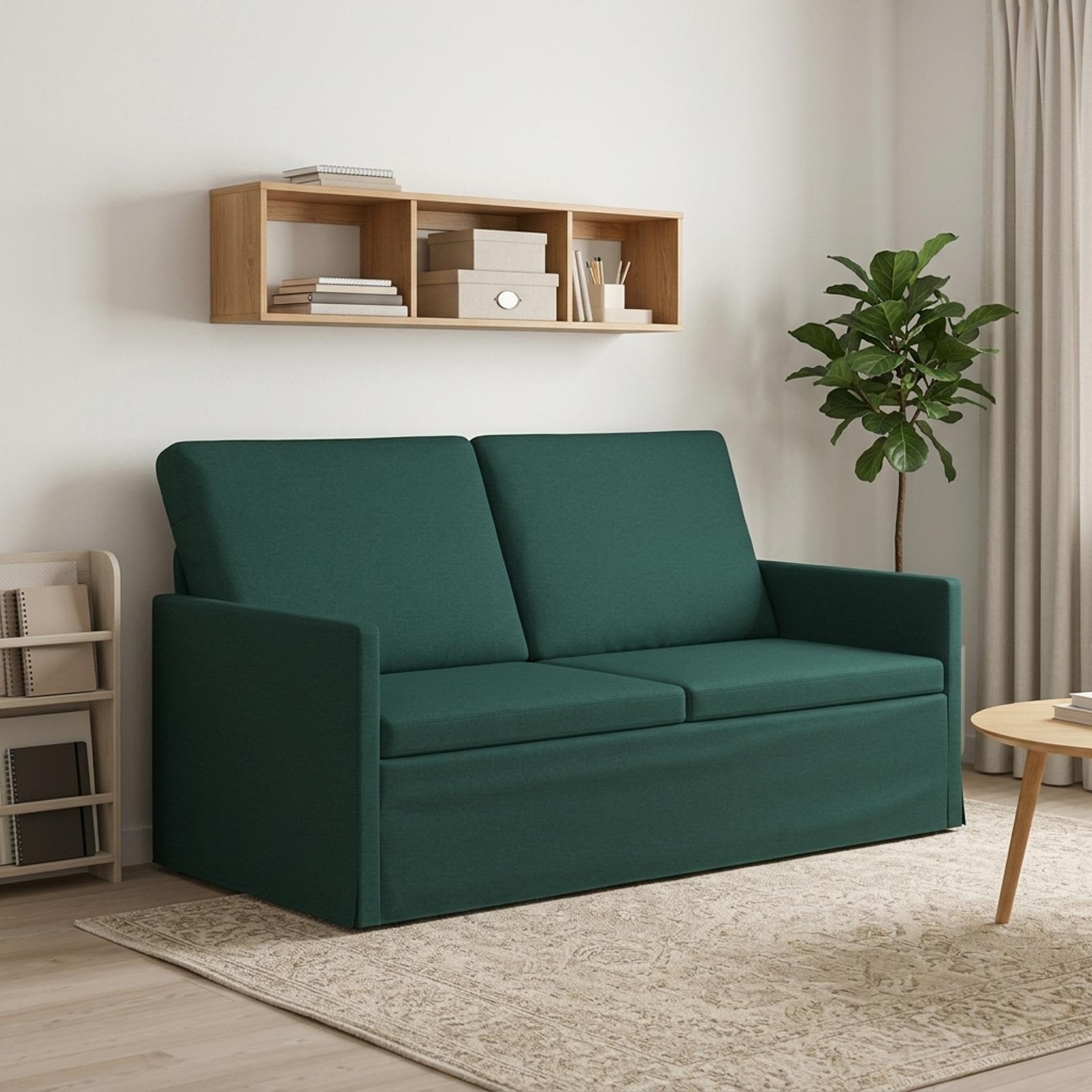 2-zits bank Donkergroen 150 x 81 x 82 cm Stof