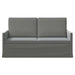 2-zits bank Donkergrijs 150 x 81 x 82 cm fluweel