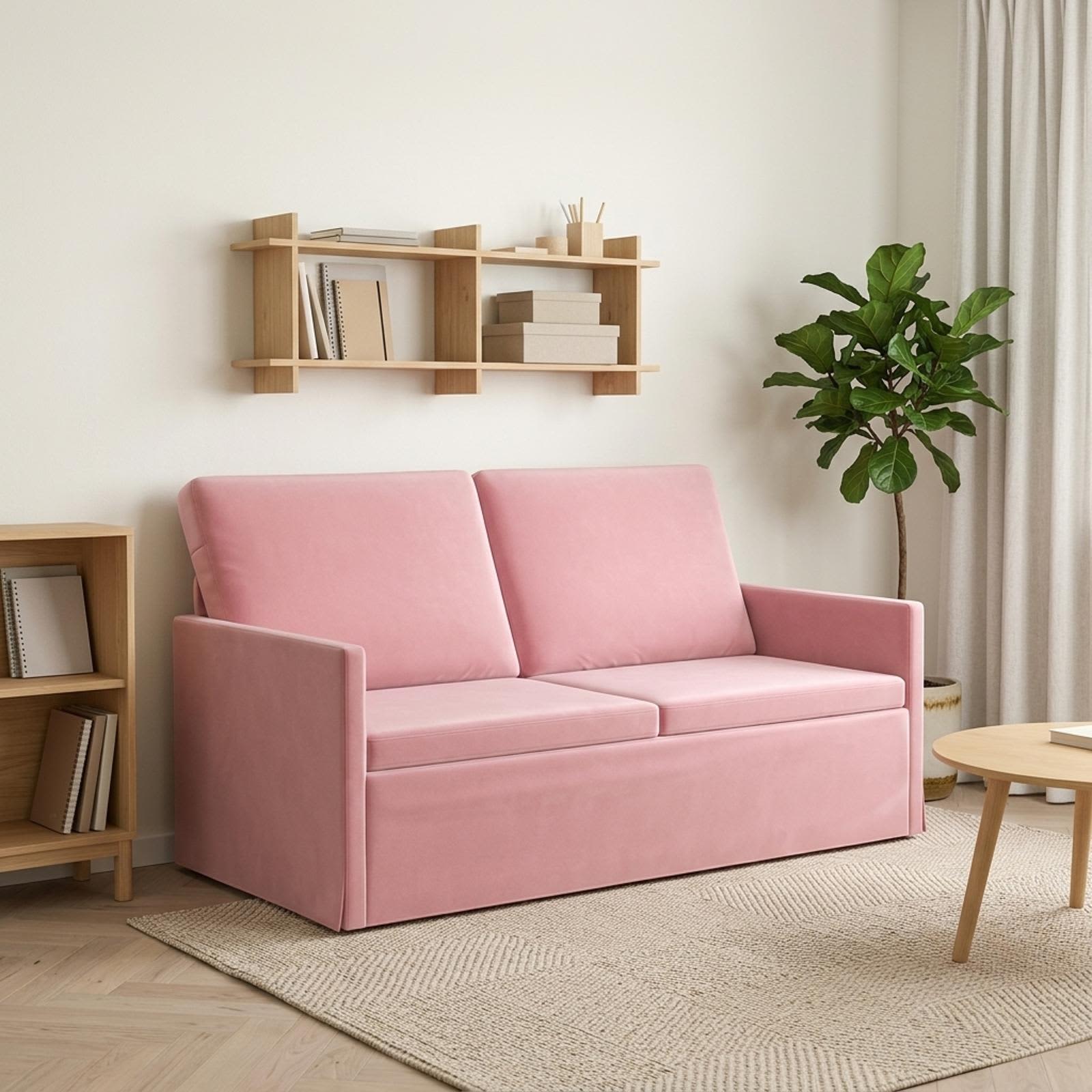 2-zits bank Roze 150 x 81 x 82 cm fluweel