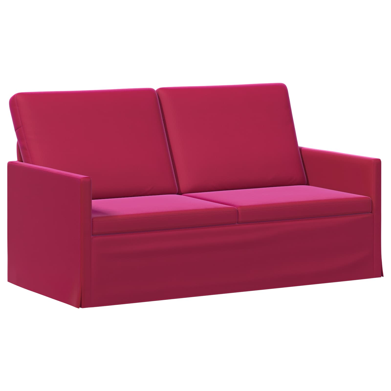 2-zits bank Wijnrood 150 x 81 x 82 cm fluweel