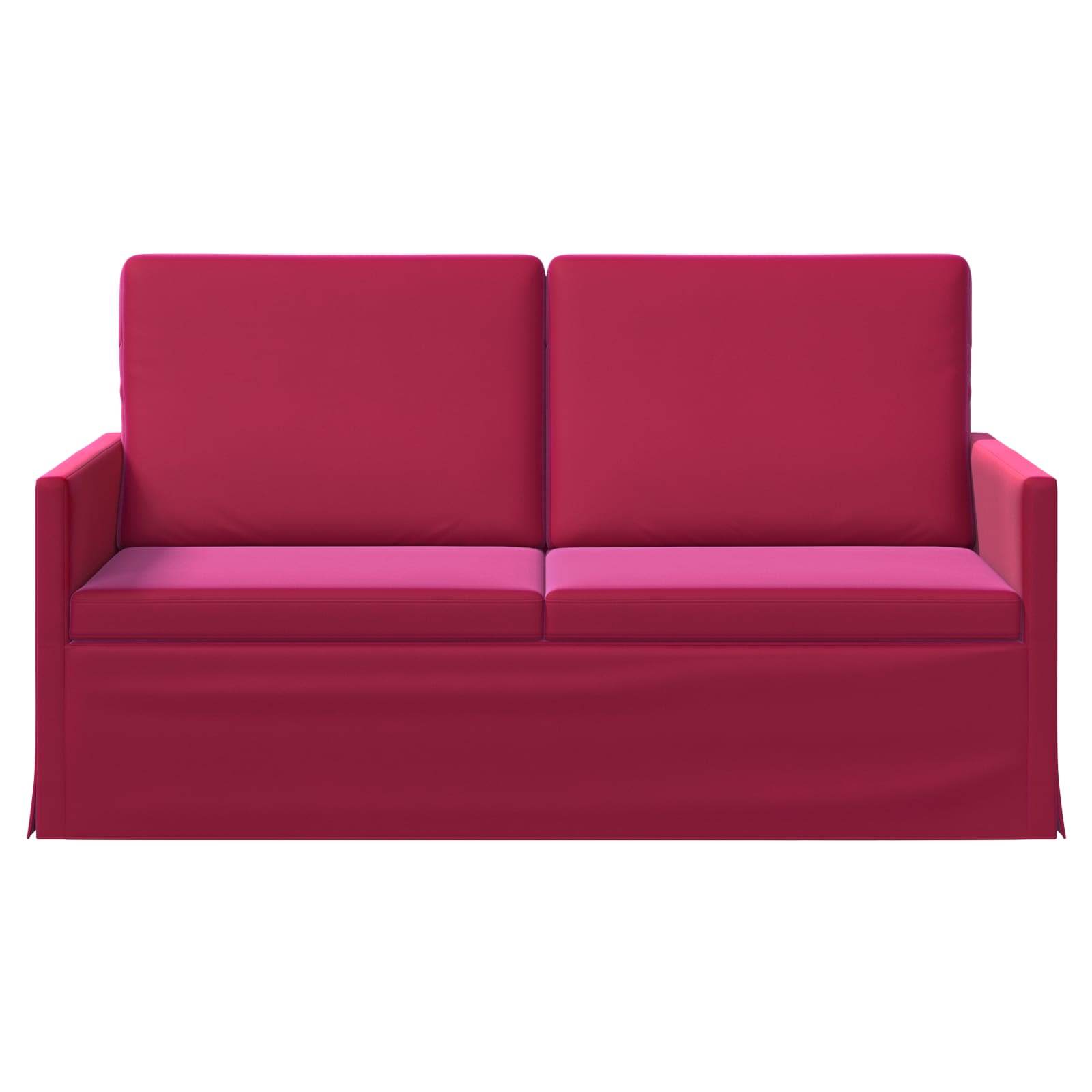 2-zits bank Wijnrood 150 x 81 x 82 cm fluweel
