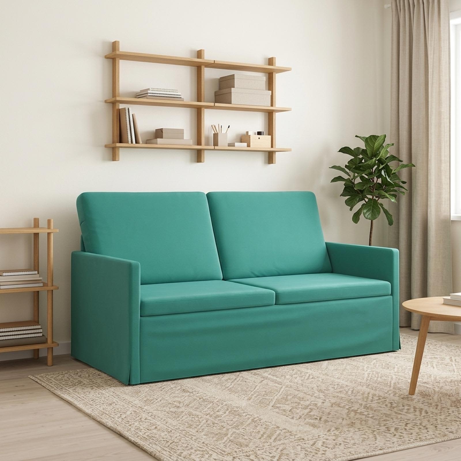 2-zits bank Turquoise 150 x 81 x 82 cm fluweel