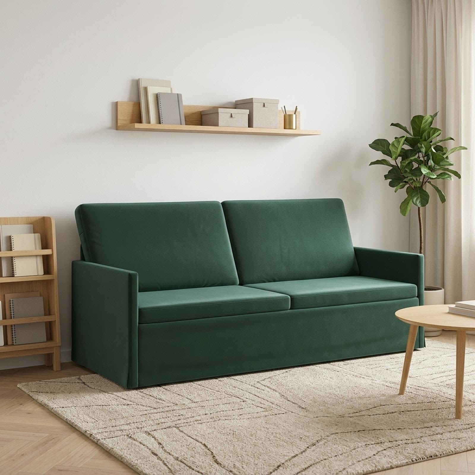 3-zits bank Donkergroen 190 x 81 x 82 cm fluweel
