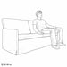 3-zits bank Geel 190 x 81 x 82 cm fluweel