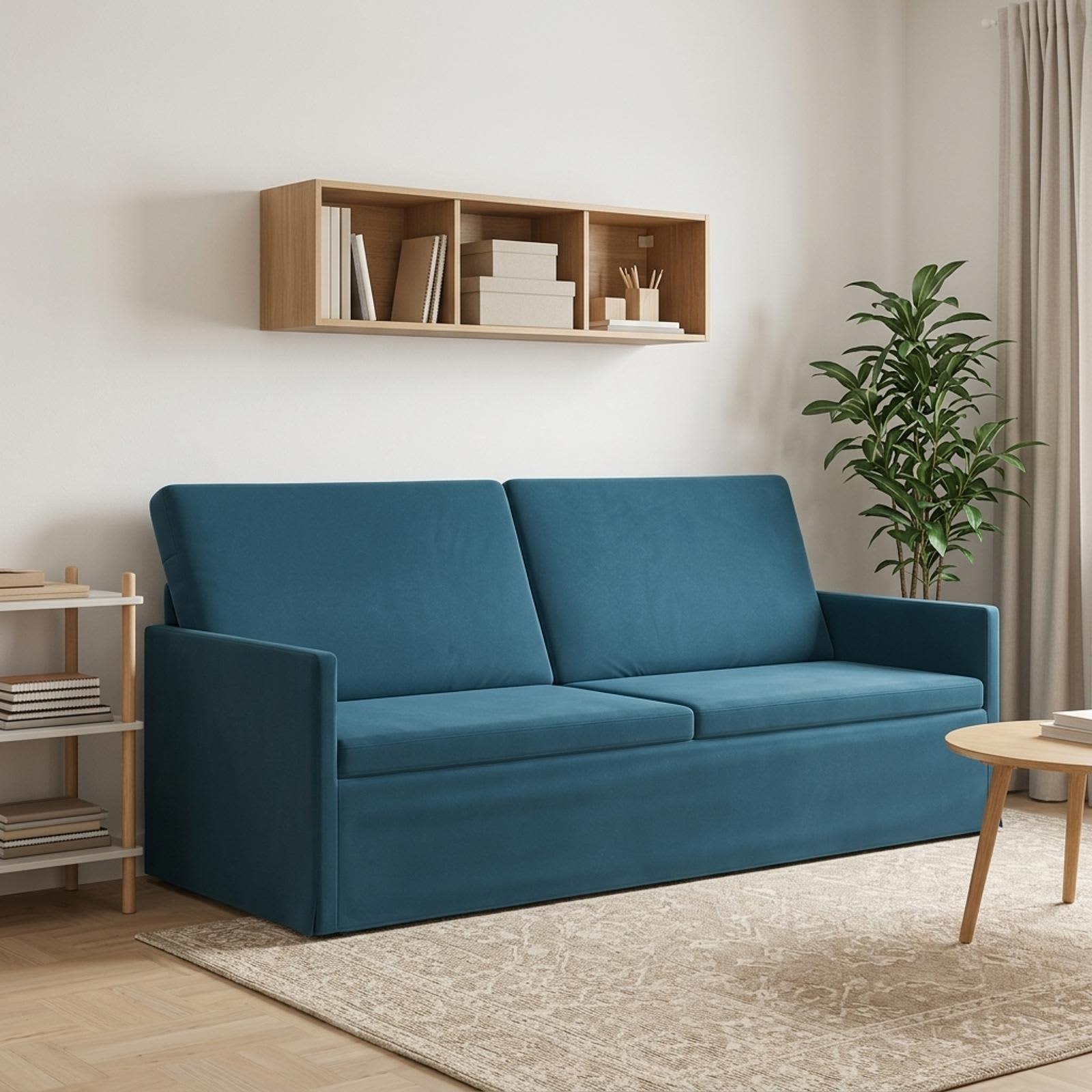 3-zits bank Blauw 190 x 81 x 82 cm fluweel