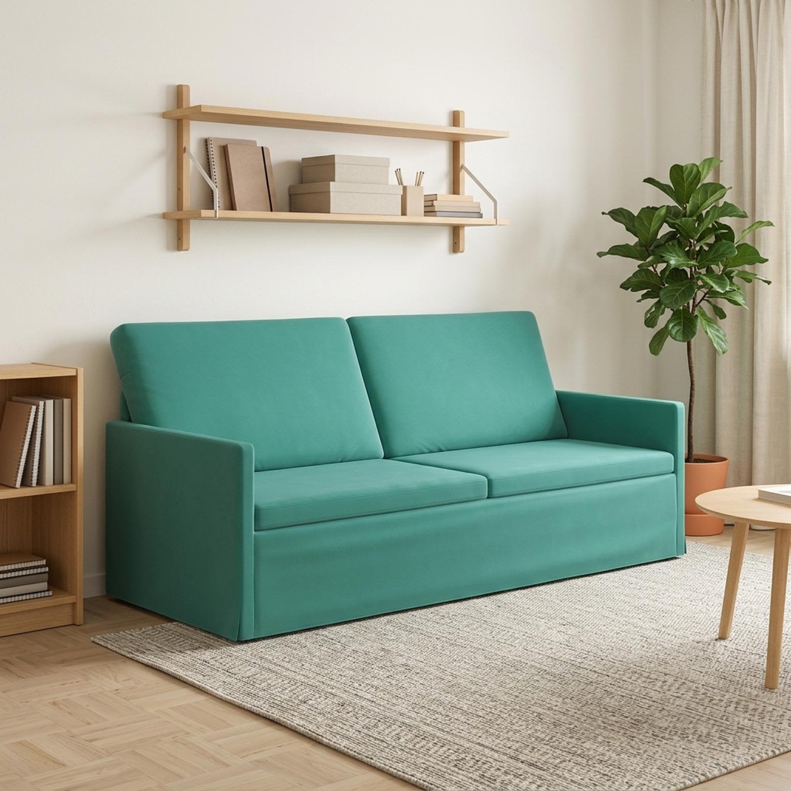 3-zits bank Turquoise 190 x 81 x 82 cm fluweel
