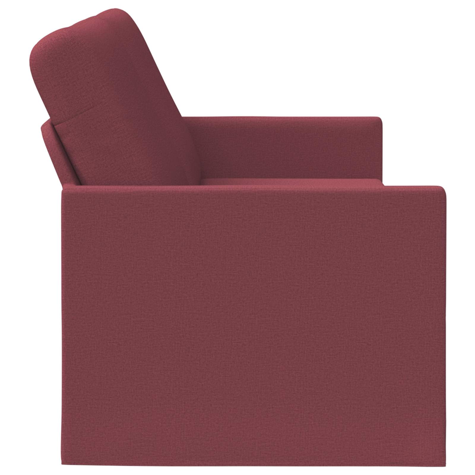 3-zits bank Wijnrood 220 x 81 x 82 cm Stof