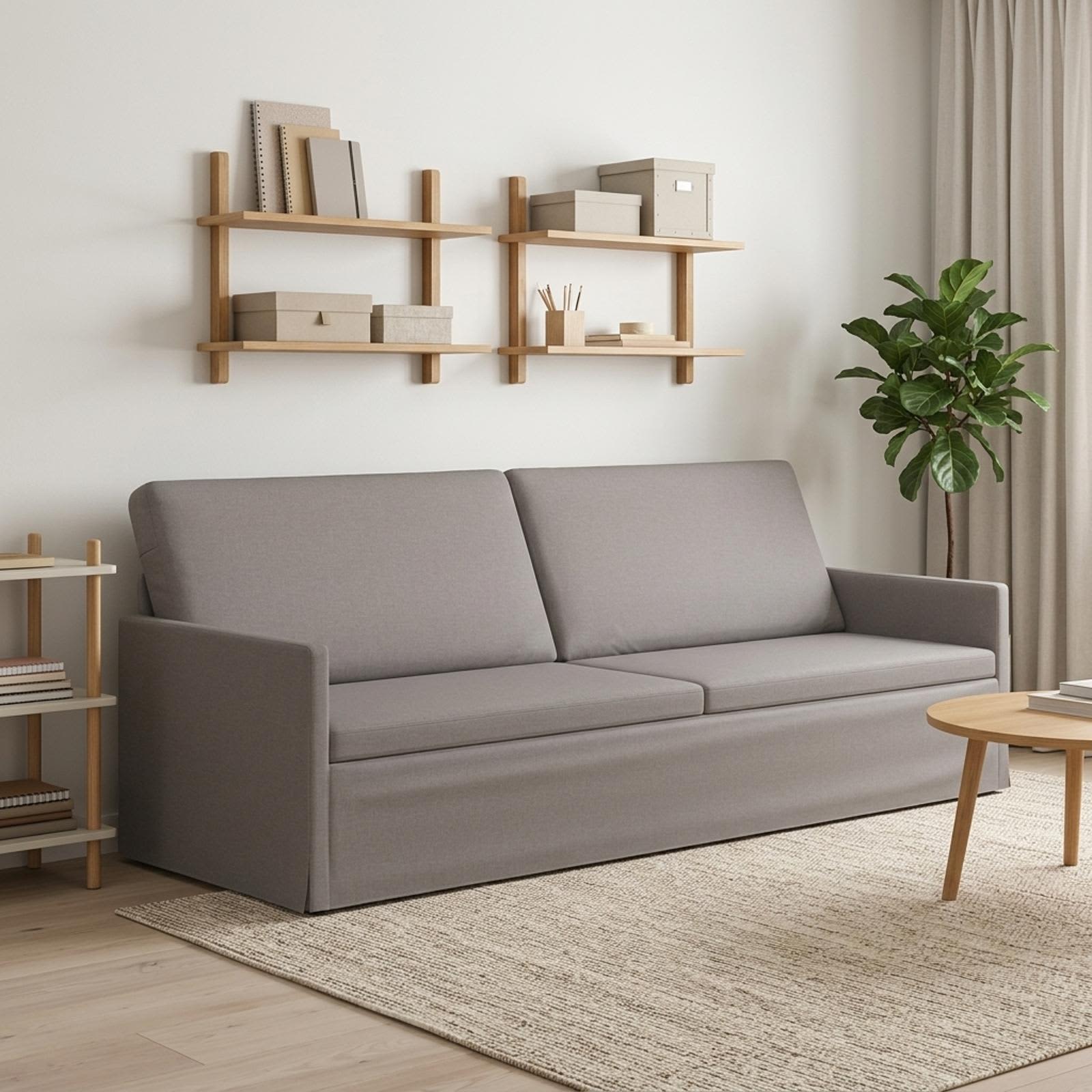 3-zits bank Taupe 220 x 81 x 82 cm Stof