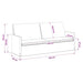 3-zits bank Donkergrijs 220 x 81 x 82 cm fluweel