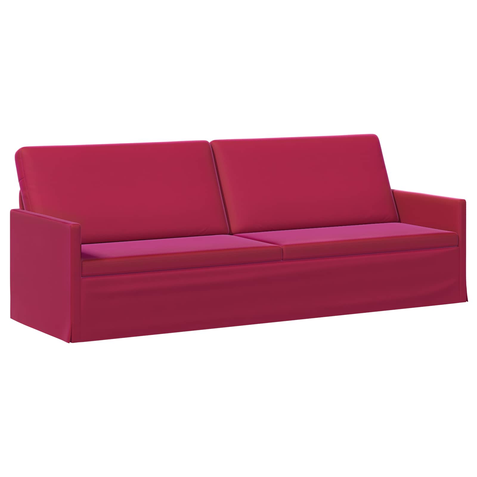 3-zits bank Wijnrood 220 x 81 x 82 cm fluweel