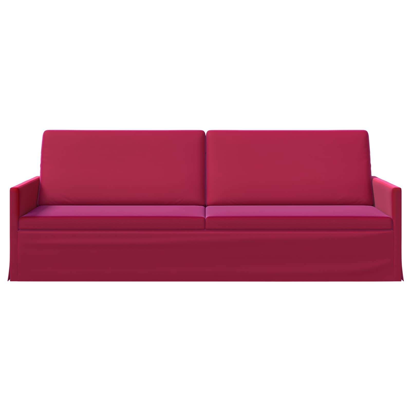 3-zits bank Wijnrood 220 x 81 x 82 cm fluweel
