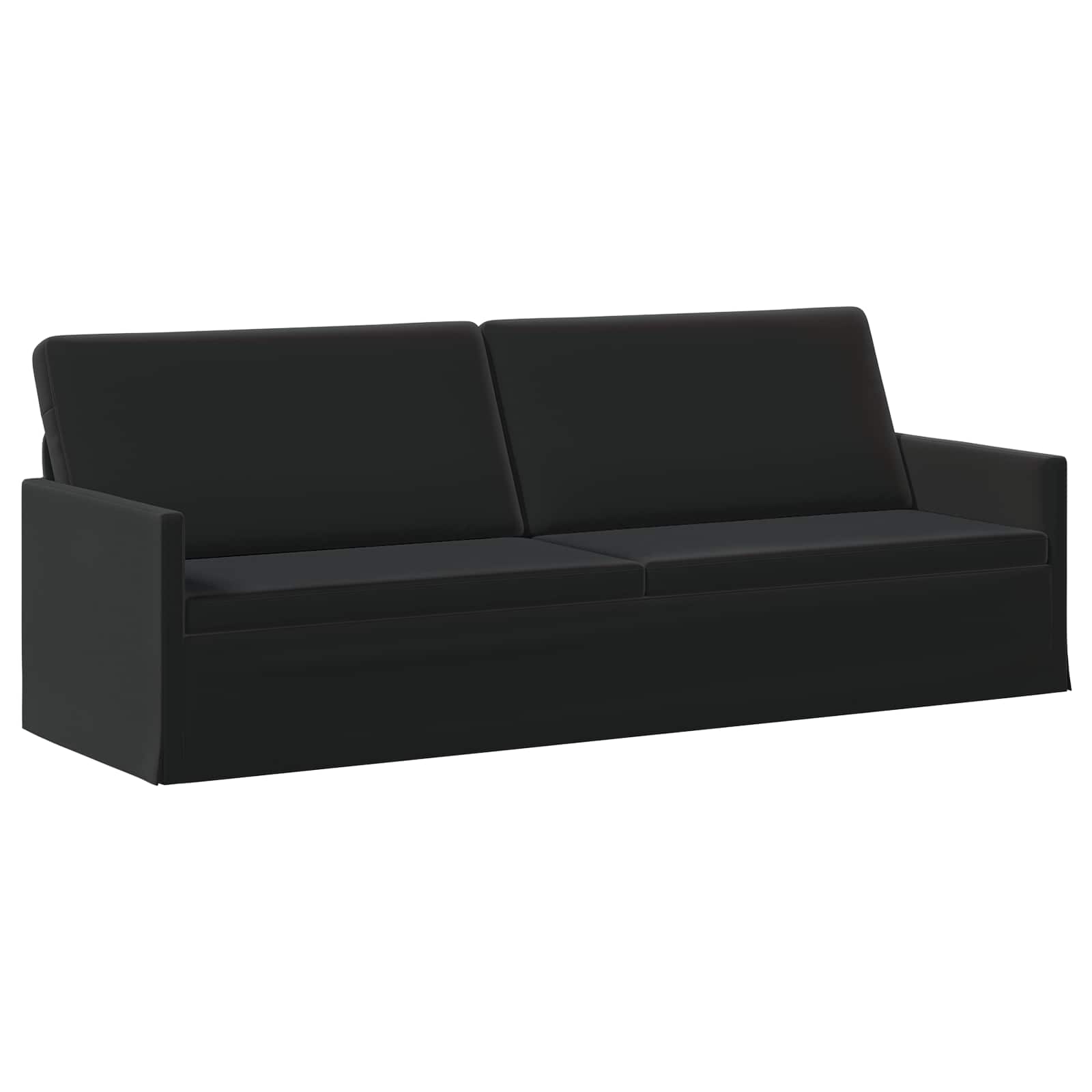 3-zits bank Zwart 220 x 81 x 82 cm fluweel