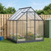 Tuin Serre met de deur Antracietkleurig 183,5 x 183,5 x 207 cm