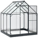 Tuin Serre met de deur Antracietkleurig 183,5 x 183,5 x 207 cm