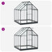Tuin Serre met de deur Antracietkleurig 183,5 x 183,5 x 207 cm