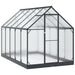 Tuin Serre met de deur Antracietkleurig 183,5 x 303,5 x 207 cm