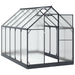 Tuin Serre met de deur Antracietkleurig 183,5 x 303,5 x 207 cm