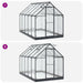 Tuin Serre met de deur Antracietkleurig 183,5 x 303,5 x 207 cm