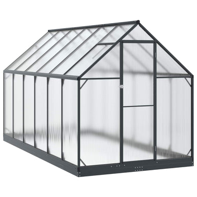 Tuin Serre met de deur Antracietkleurig 183,5 x 363,5 x 207 cm