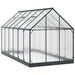 Tuin Serre met de deur Antracietkleurig 183,5 x 363,5 x 207 cm