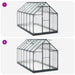 Tuin Serre met de deur Antracietkleurig 183,5 x 363,5 x 207 cm