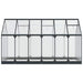 Tuin Serre met de deur Antracietkleurig 183,5 x 363,5 x 207 cm