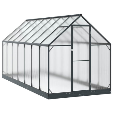 Tuin Serre met de deur Antracietkleurig 183,5 x 423,5 x 207 cm