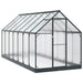 Tuin Serre met de deur Antracietkleurig 183,5 x 423,5 x 207 cm