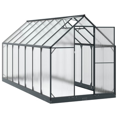 Tuin Serre met de deur Antracietkleurig 183,5 x 423,5 x 207 cm