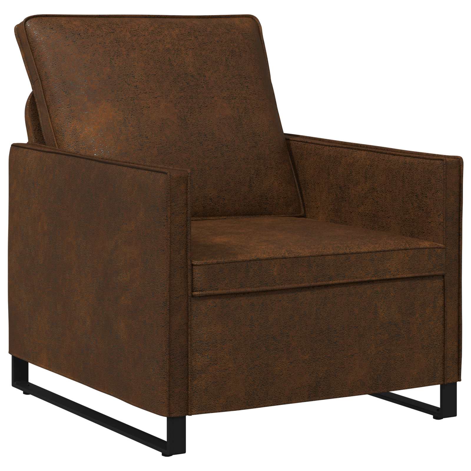 Bankstel 2 pcs Bruin Faux Suède Stof