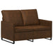 Bankstel 2 pcs Bruin Faux Suède Stof