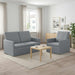 Bankstel 2 pcs Lichtgrijs Stof