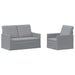 Bankstel 2 pcs Lichtgrijs Stof