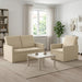 Bankstel 2 pcs Crèmekleurig Stof