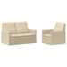 Bankstel 2 pcs Crèmekleurig Stof