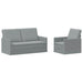 Bankstel 2 pcs Lichtgrijs Stof