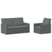 Bankstel 2 pcs Donkergrijs Stof