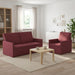 Bankstel 2 pcs Wijnrood Stof