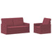 Bankstel 2 pcs Wijnrood Stof