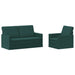 Bankstel 2 pcs Donkergroen Stof