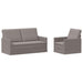 Bankstel 2 pcs Taupe Stof
