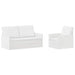 Bankstel 2 pcs Wit Stof
