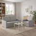Bankstel 2 pcs Wolkengrijs Stof