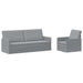 Bankstel 2 pcs Lichtgrijs Stof